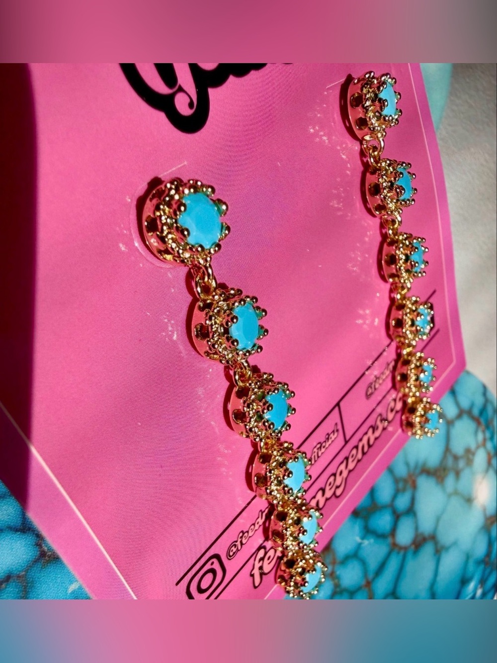 Feed Me Gems Texas Turquoise Baby Queen Drops Sold Out $50.41